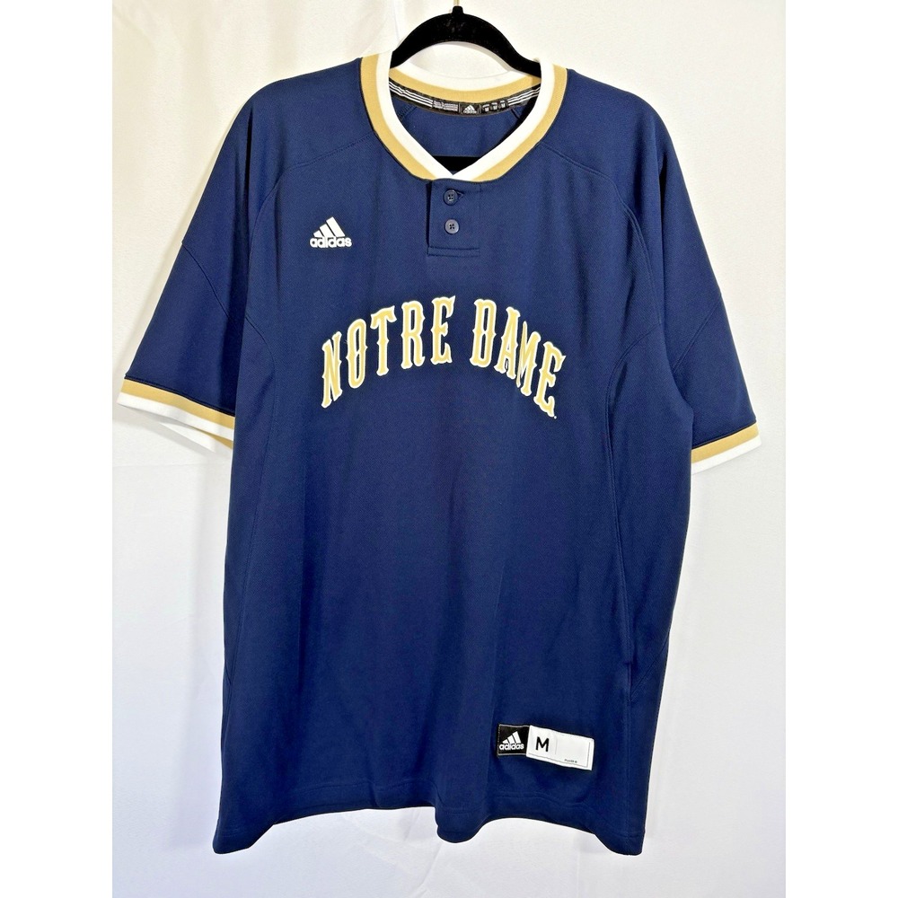 Adidas Shirt Size M Notre Dame Short Sleeve‎ Pullover Knit